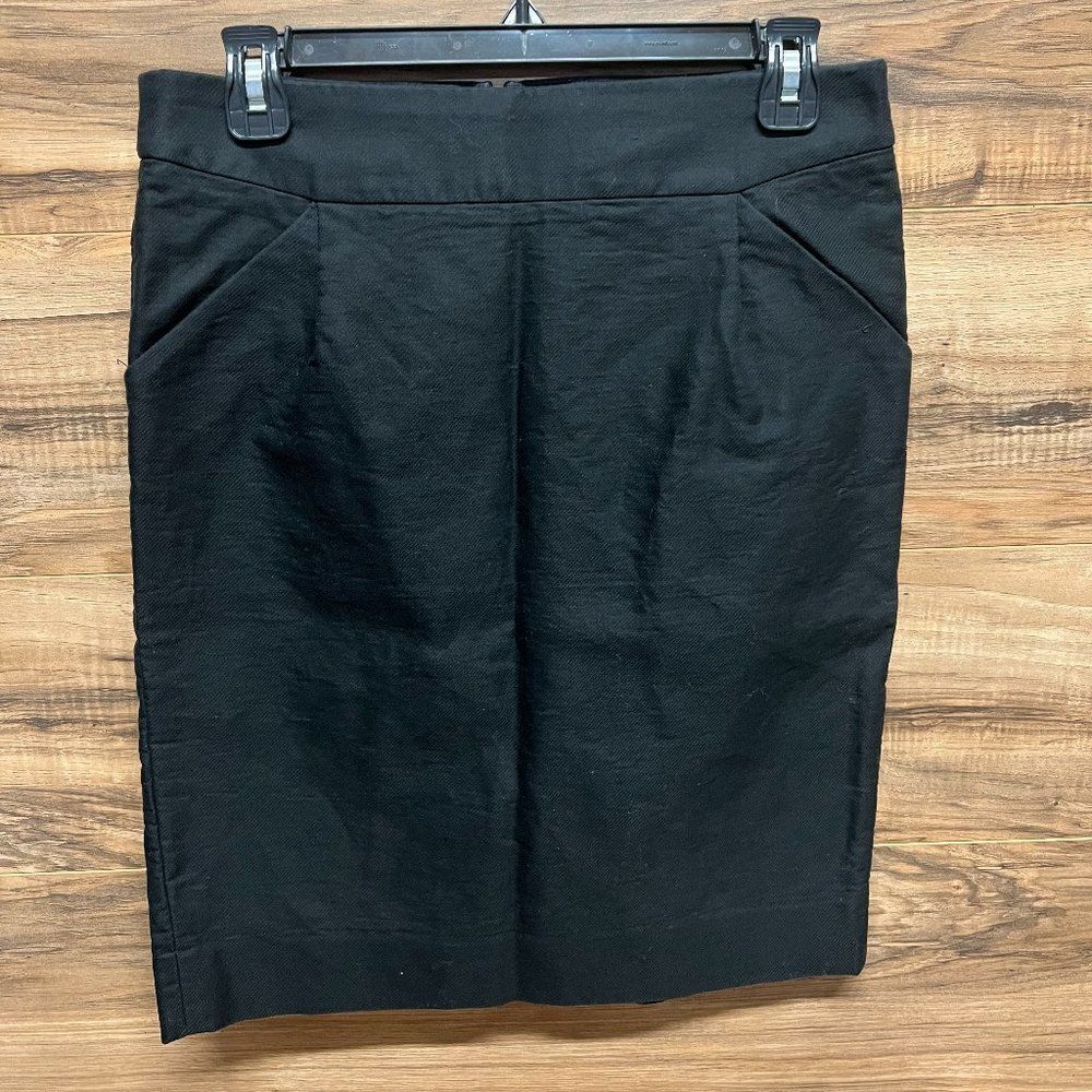 J crew‎ black pencil skirt 6